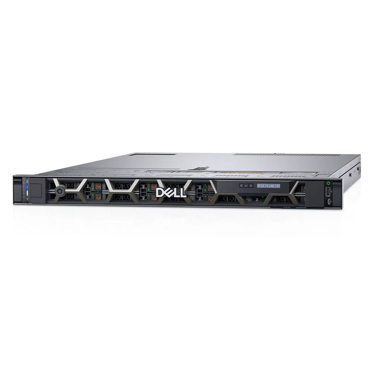 Servidor rack Dell PowerEdge R640 visto desde el frente